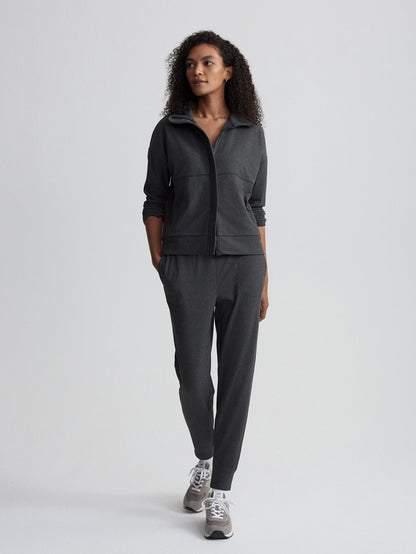 Brushed Rib Slim Cuff Pant 27.5 Black Marl - Varley
