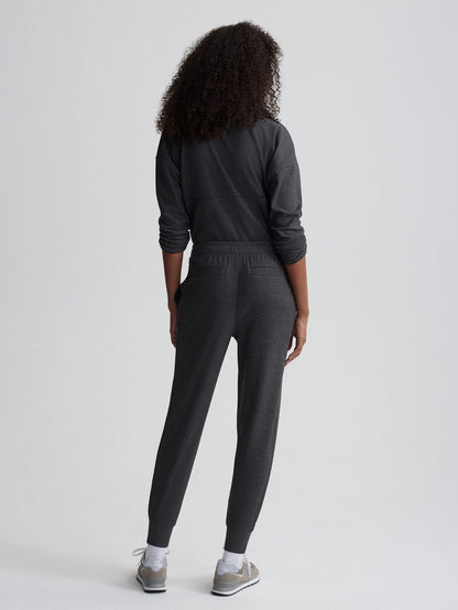 Brushed Rib Slim Cuff Pant 27.5 Black Marl - Varley