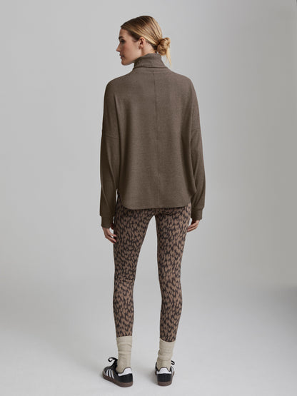Rainer Roll Neck Active Sweatshirt | VARLEY US Carob Marl - Varley