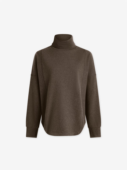 Rainer Roll Neck Active Sweatshirt | VARLEY US Carob Marl - Varley