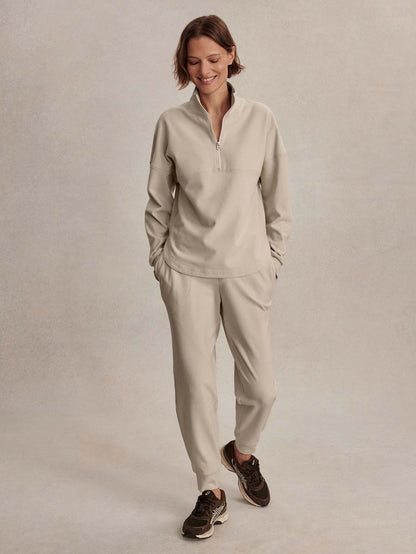 Erina Half-Zip Active Sweatshirt Cement Marl - Varley