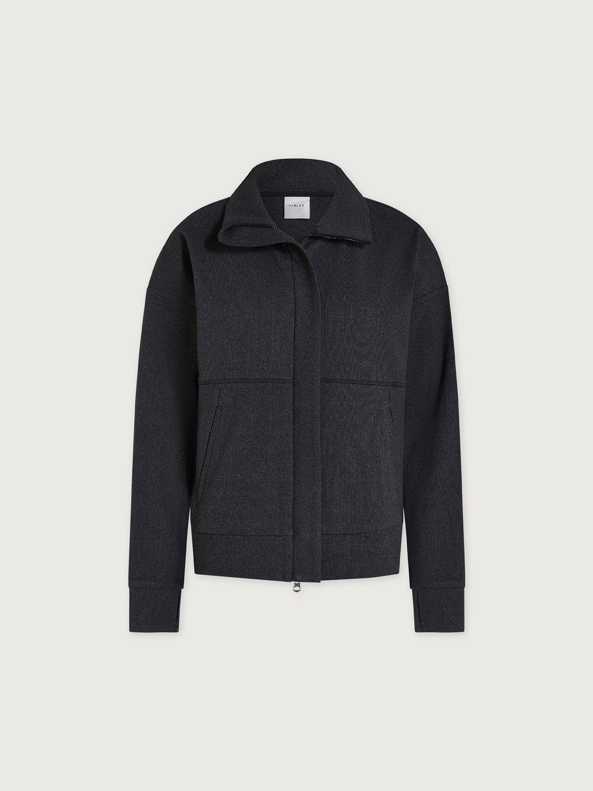 Rozanna Zip-Through Active Sweatshirt Black Marl - Varley