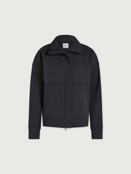 Rozanna Zip-Through Active Sweatshirt Black Marl - Varley
