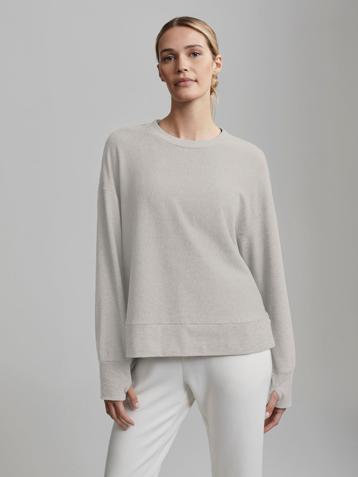 Horton Side Zip Active Sweatshirt Cement Marl - Varley