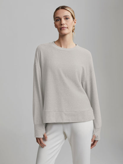 Horton Side Zip Active Sweatshirt Cement Marl - Varley