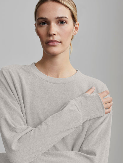 Horton Side Zip Active Sweatshirt Cement Marl - Varley