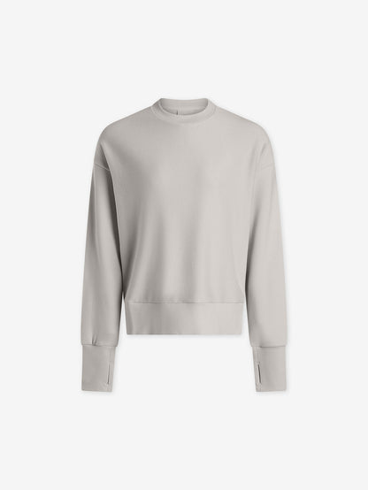Horton Side Zip Active Sweatshirt Cement Marl - Varley