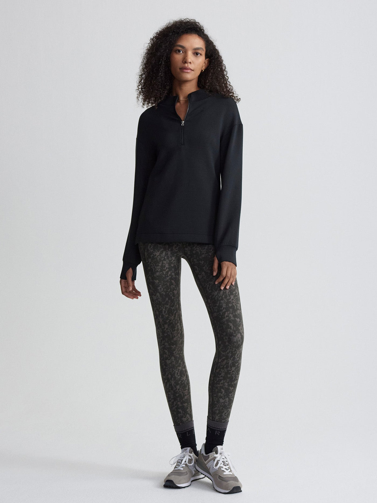 Cleo Half-Zip Active Sweatshirt Black - Varley
