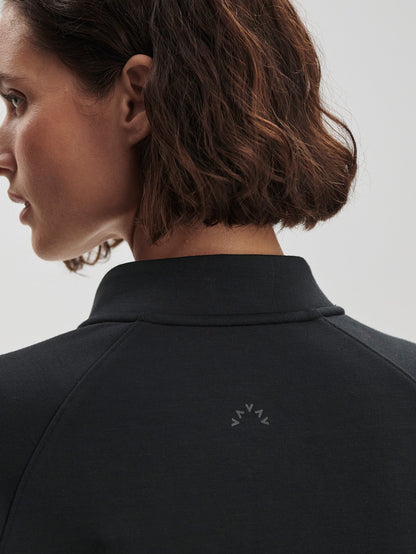 Hayden Zip-Through Active Sweatshirt Black - Varley