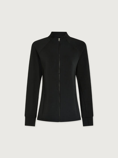 Hayden Zip-Through Active Sweatshirt Black - Varley
