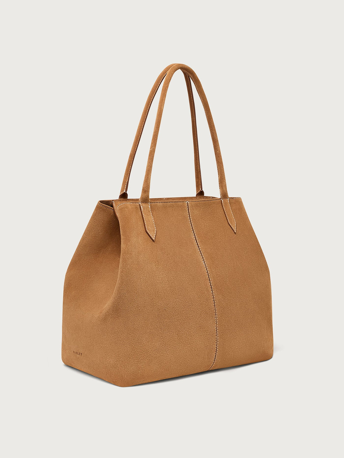 Louey Tote Bag Medium Suede - Premium Everyday Tote Caramel - Varley