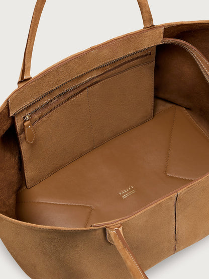 Louey Tote Bag Medium Suede - Premium Everyday Tote Caramel - Varley