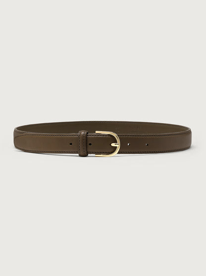 Sarei Belt Leather Dark Olive - Varley