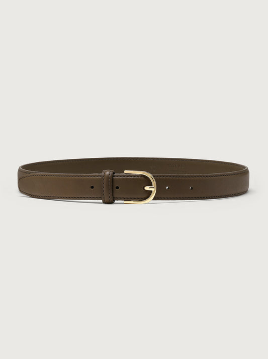 Sarei Belt Leather Dark Olive - Varley