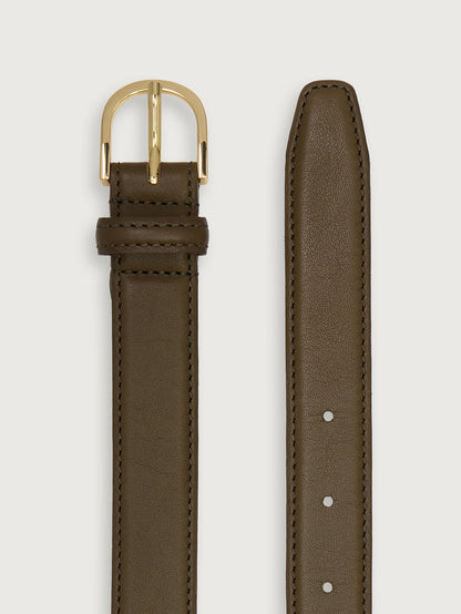 Sarei Belt Leather Dark Olive - Varley