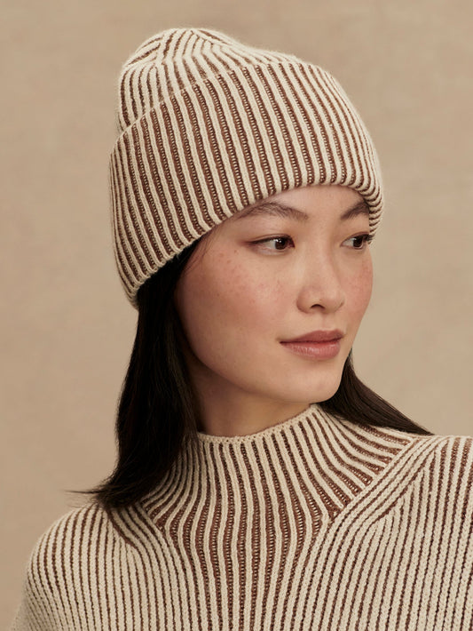 Dionne Plated Beanie Cocoa Dust - Varley