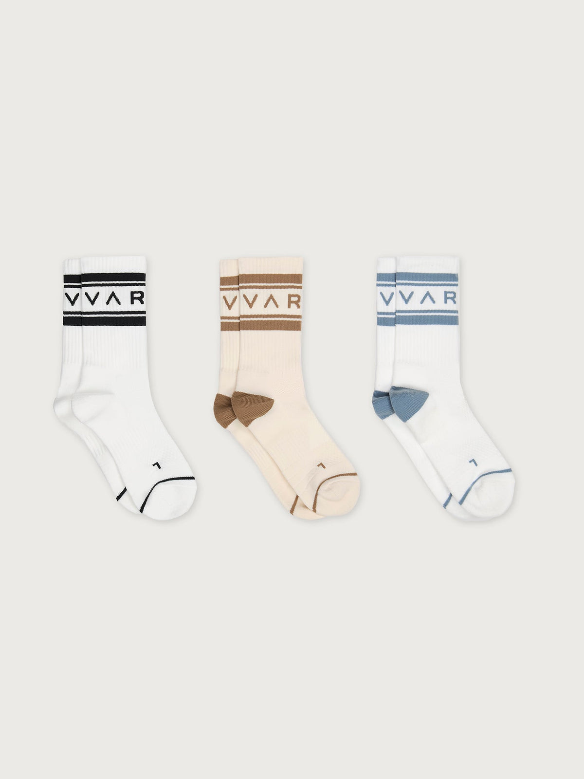 Astley Active Sock 3 Pack White/ Birch/ White - Varley