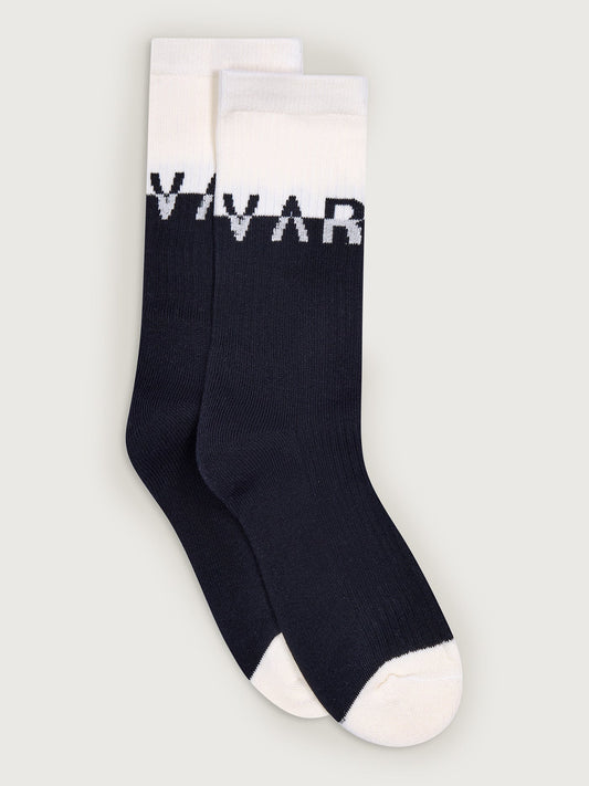 Stellar Colorblock Sock Black/ Egret - Varley