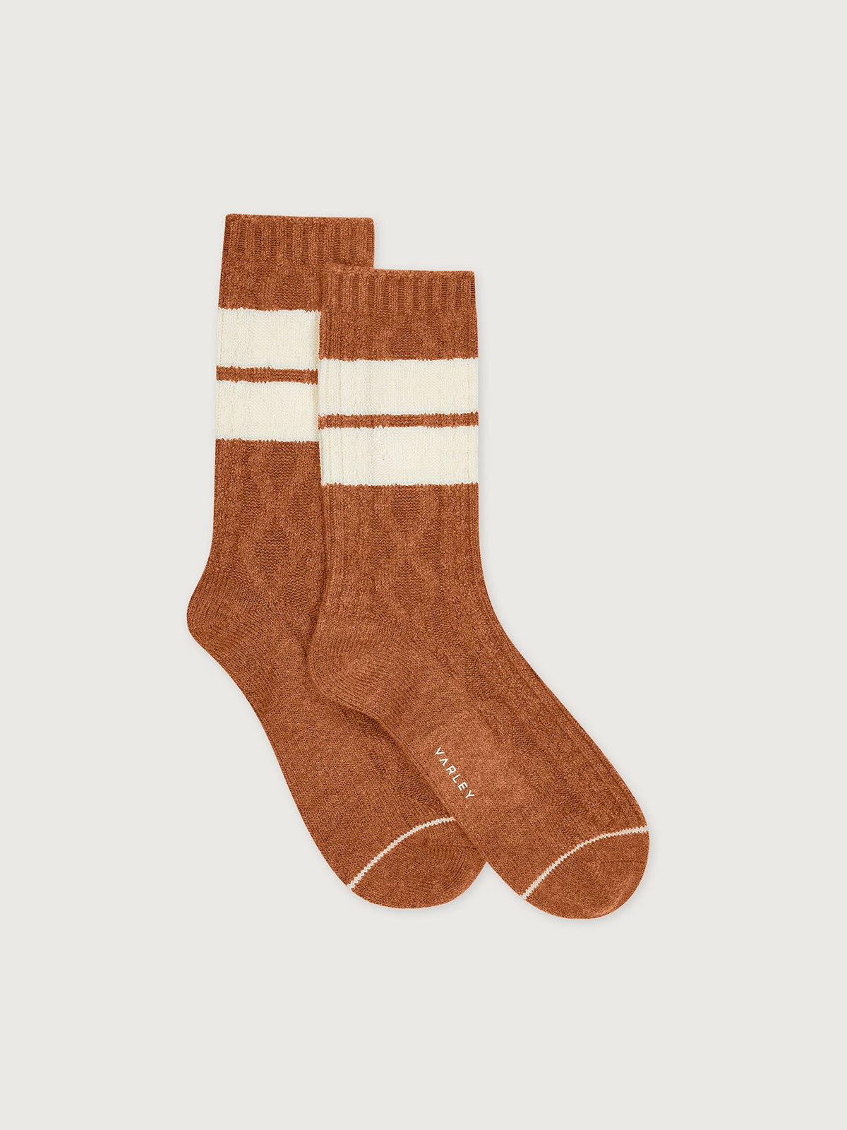 Eagleson Plush Cable Sock Almond/ Egret - Varley