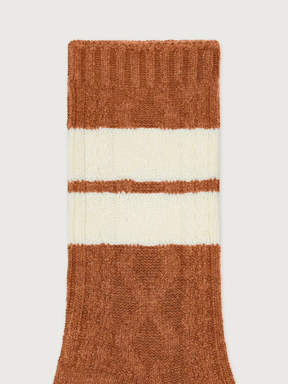 Eagleson Plush Cable Sock Almond/ Egret - Varley