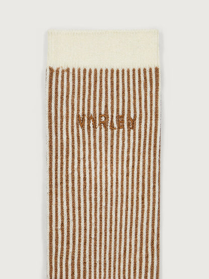 Ormand Plush Stripe Sock Roasted Pecan - Varley
