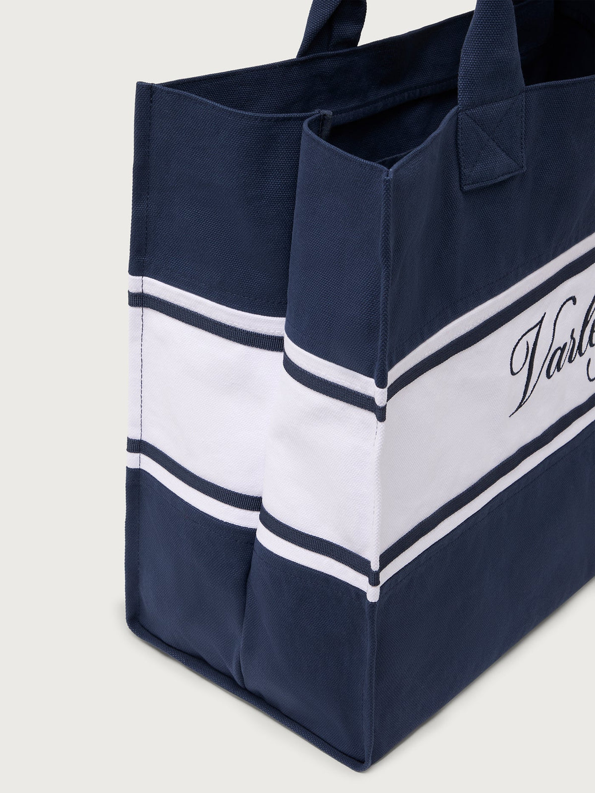 Foeburn Market Tote Bag Blue Nights/ White - Varley