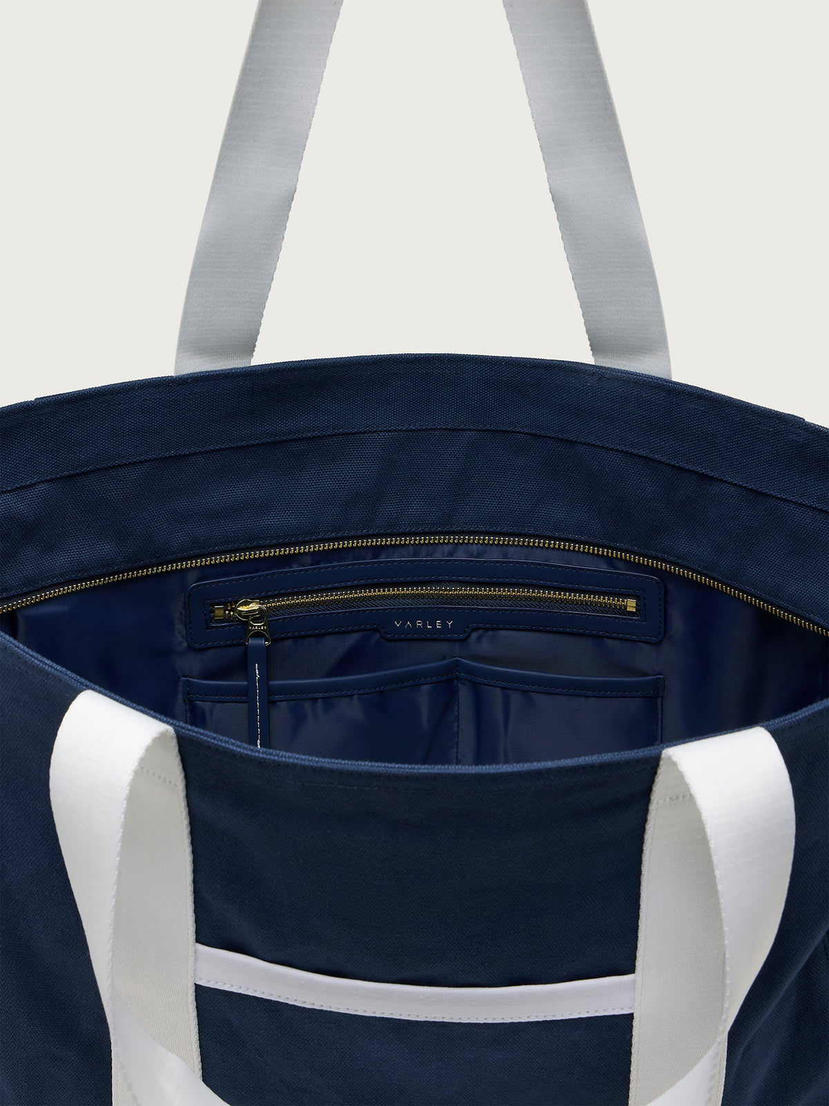 Fairhaven Large Club Tote Bag Blue Nights/ White - Varley