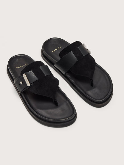 Suna Toe Post Sandals Black - Varley
