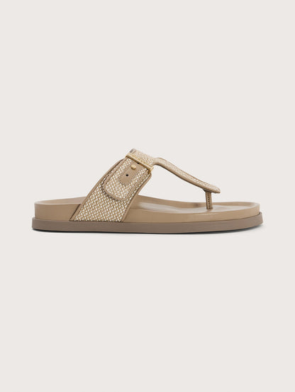 Aisne Toe Post Sandals Textile Cinder - Varley