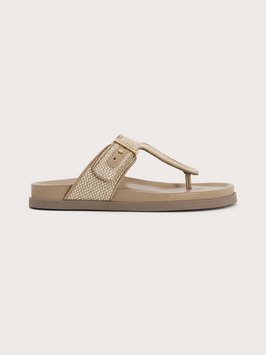 Aisne Toe Post Sandals Textile Cinder - Varley