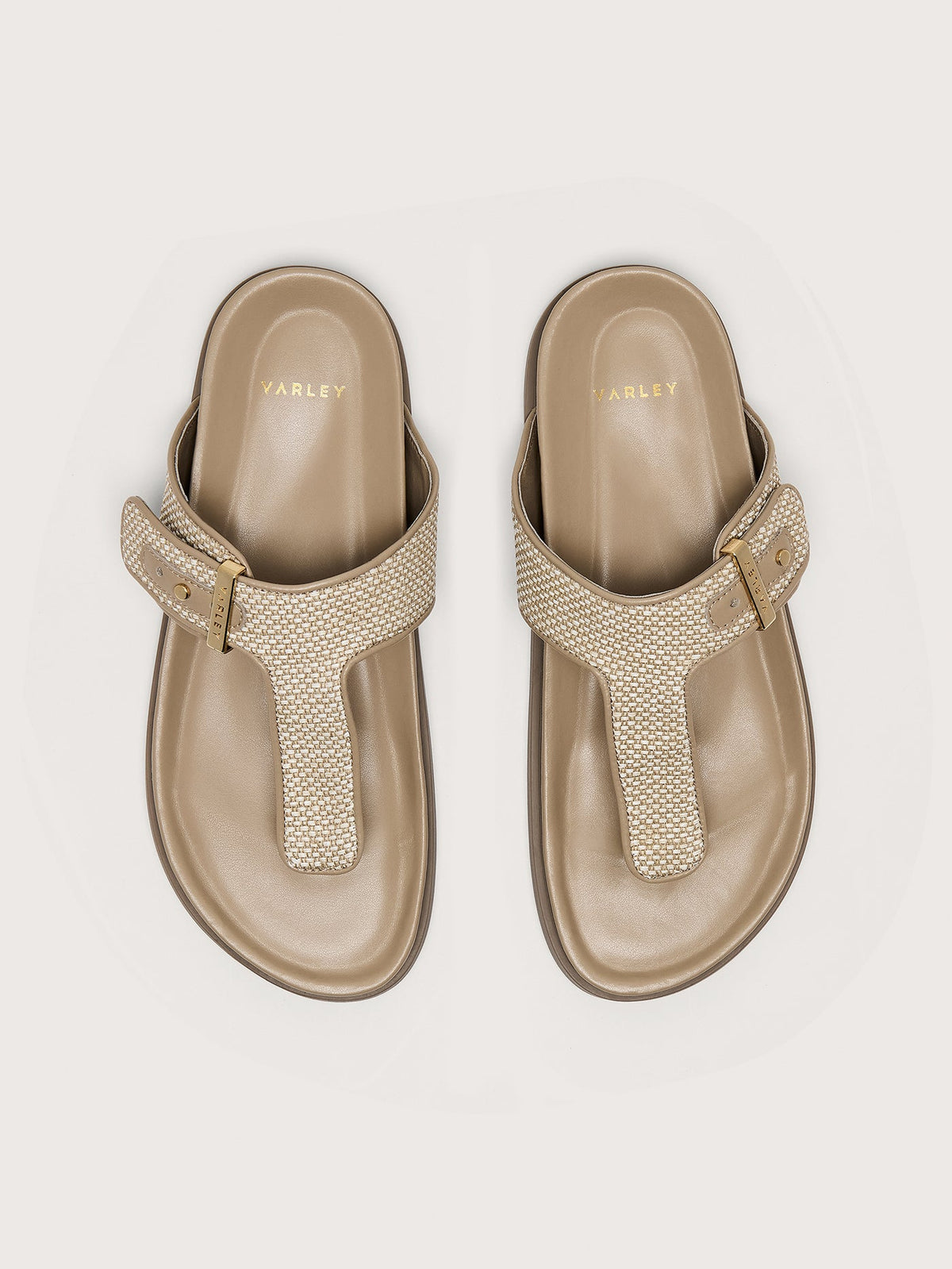 Aisne Toe Post Sandals Textile Cinder - Varley