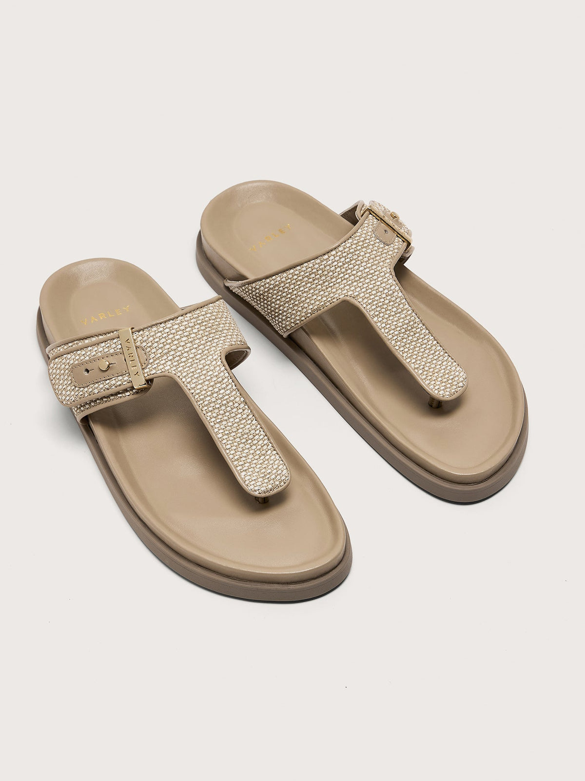 Aisne Toe Post Sandals Textile Cinder - Varley