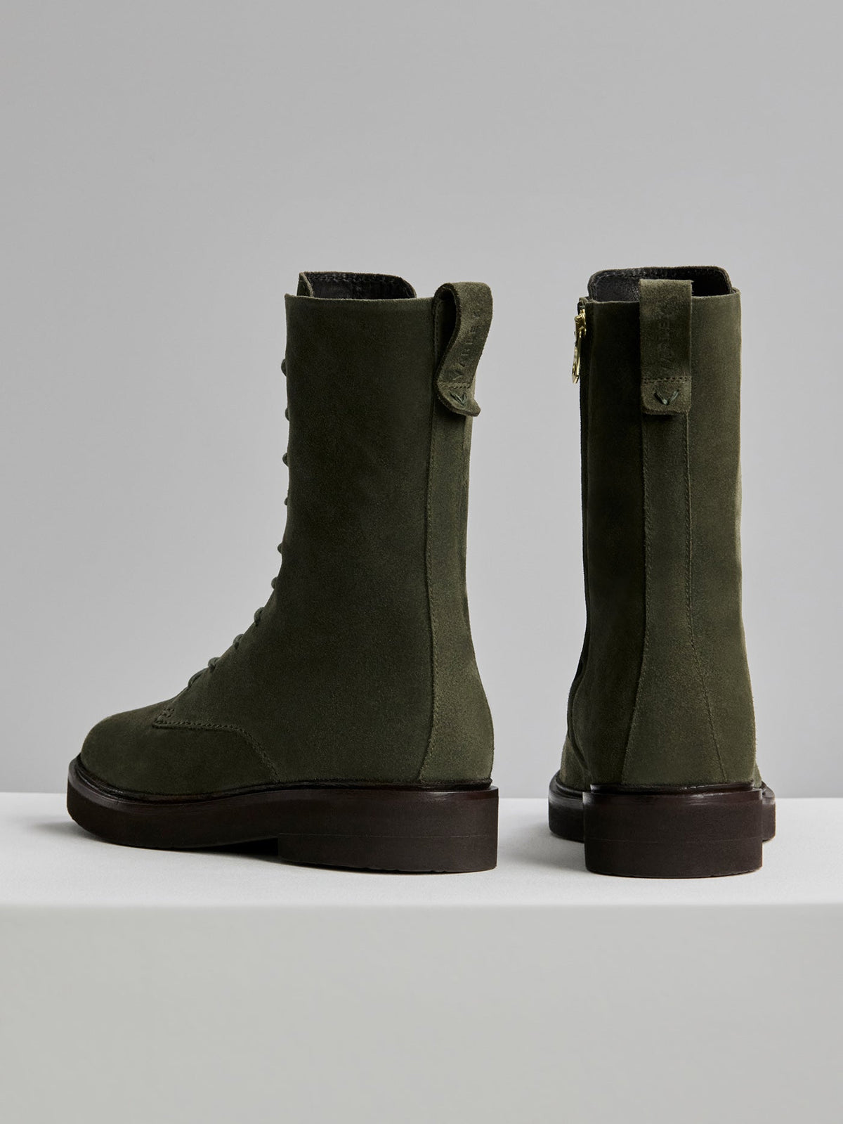 Boyten Laceup Boot Suede Dark Olive - Varley