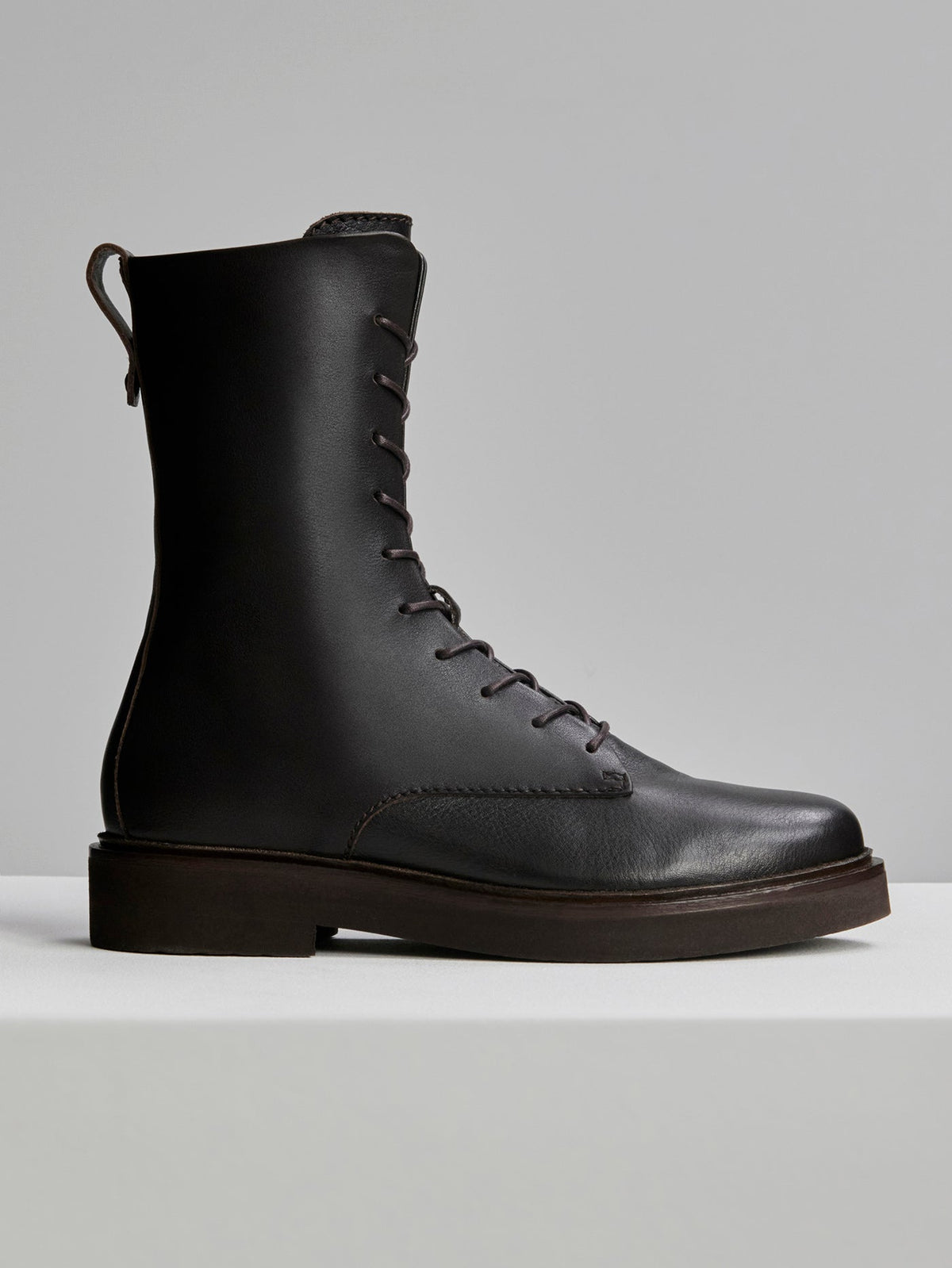 Boyten Lace Up Boot Nappa Ebony Brown - Varley
