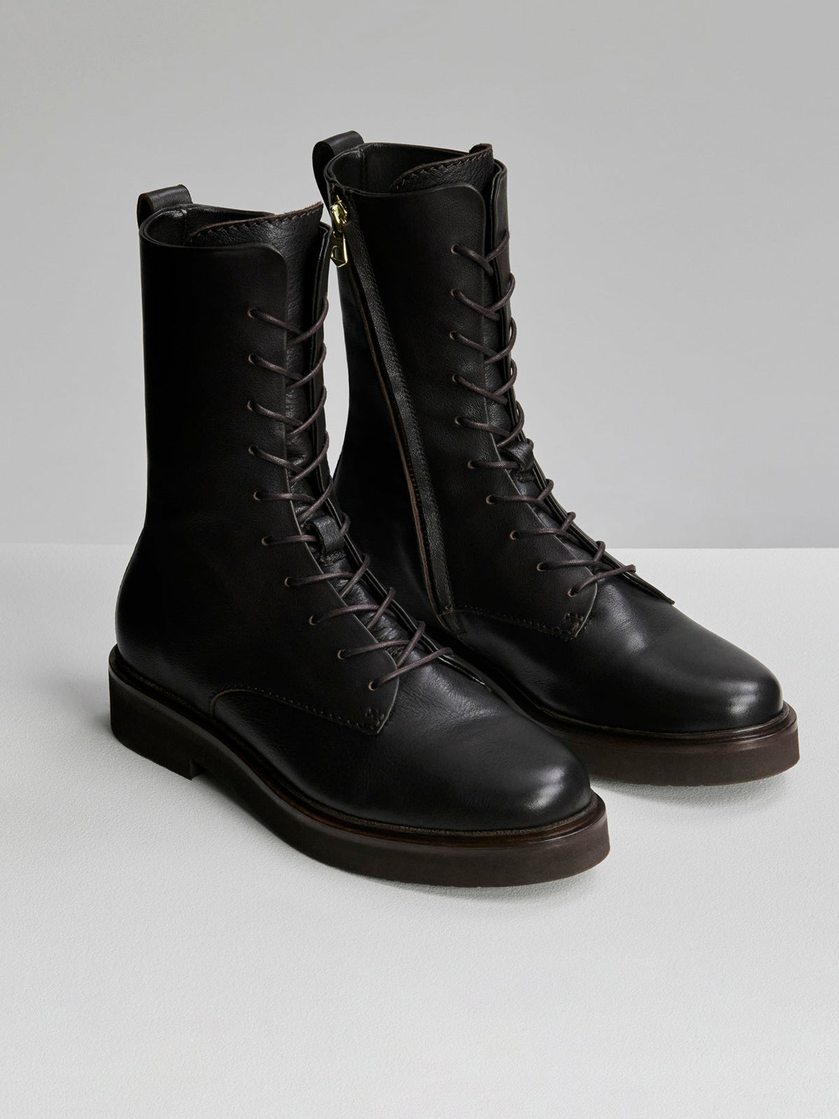 Boyten Lace Up Boot Nappa Ebony Brown - Varley