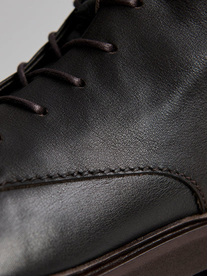 Boyten Lace Up Boot Nappa Ebony Brown - Varley