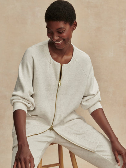 Augusta Zip Through Ivory Marl - Varley