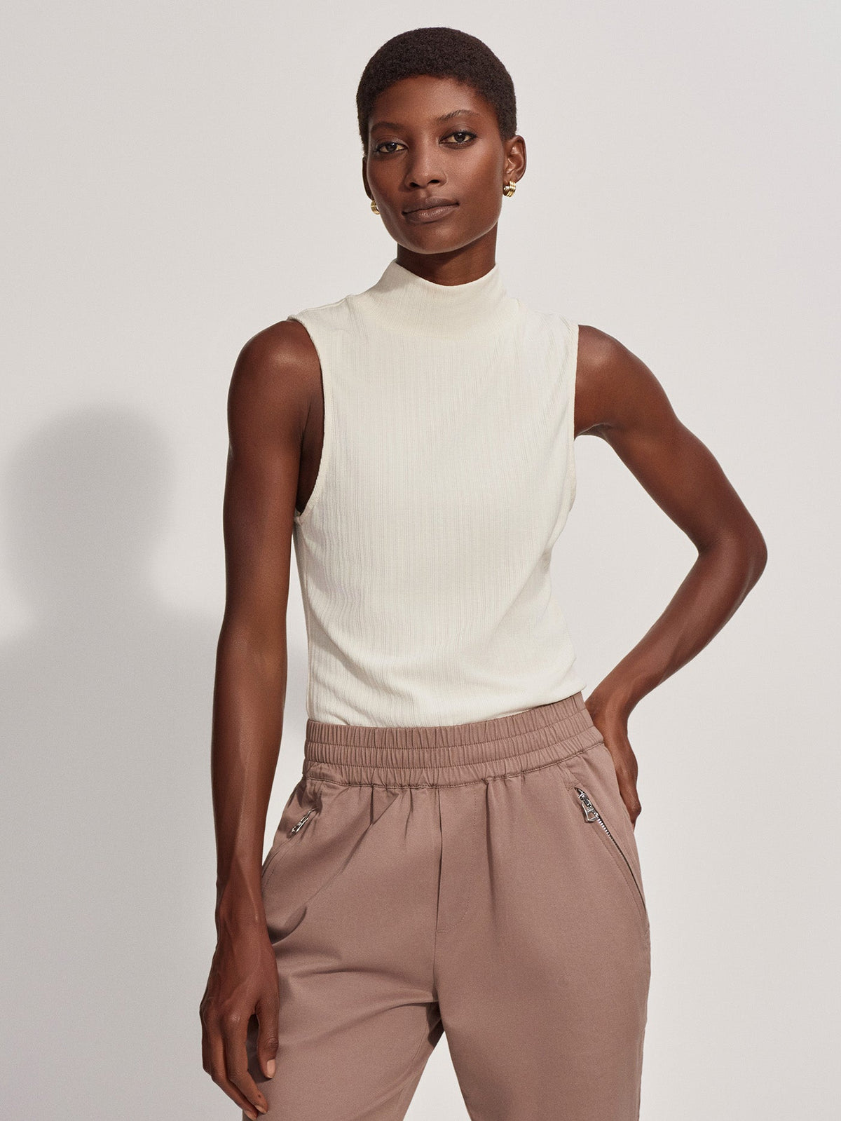 Caley Fitted Rib Tank Birch - Varley