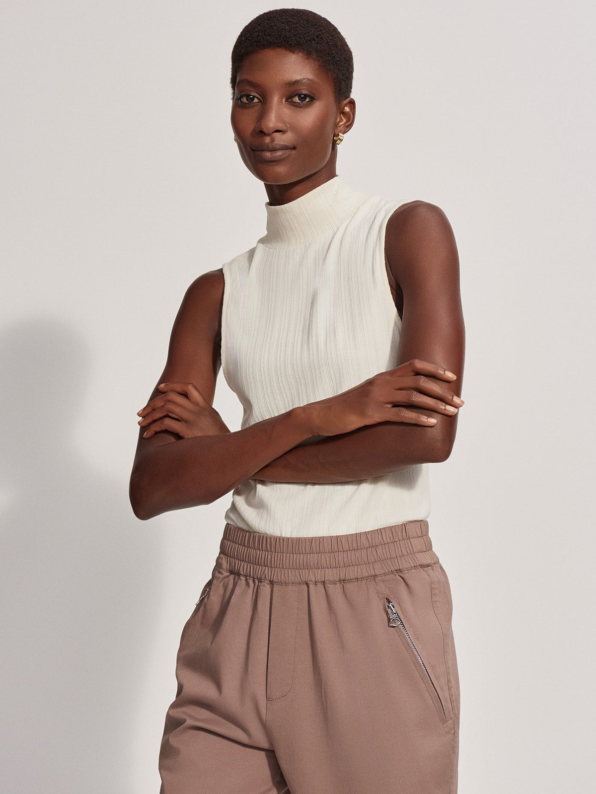 Caley Fitted Rib Tank Birch - Varley