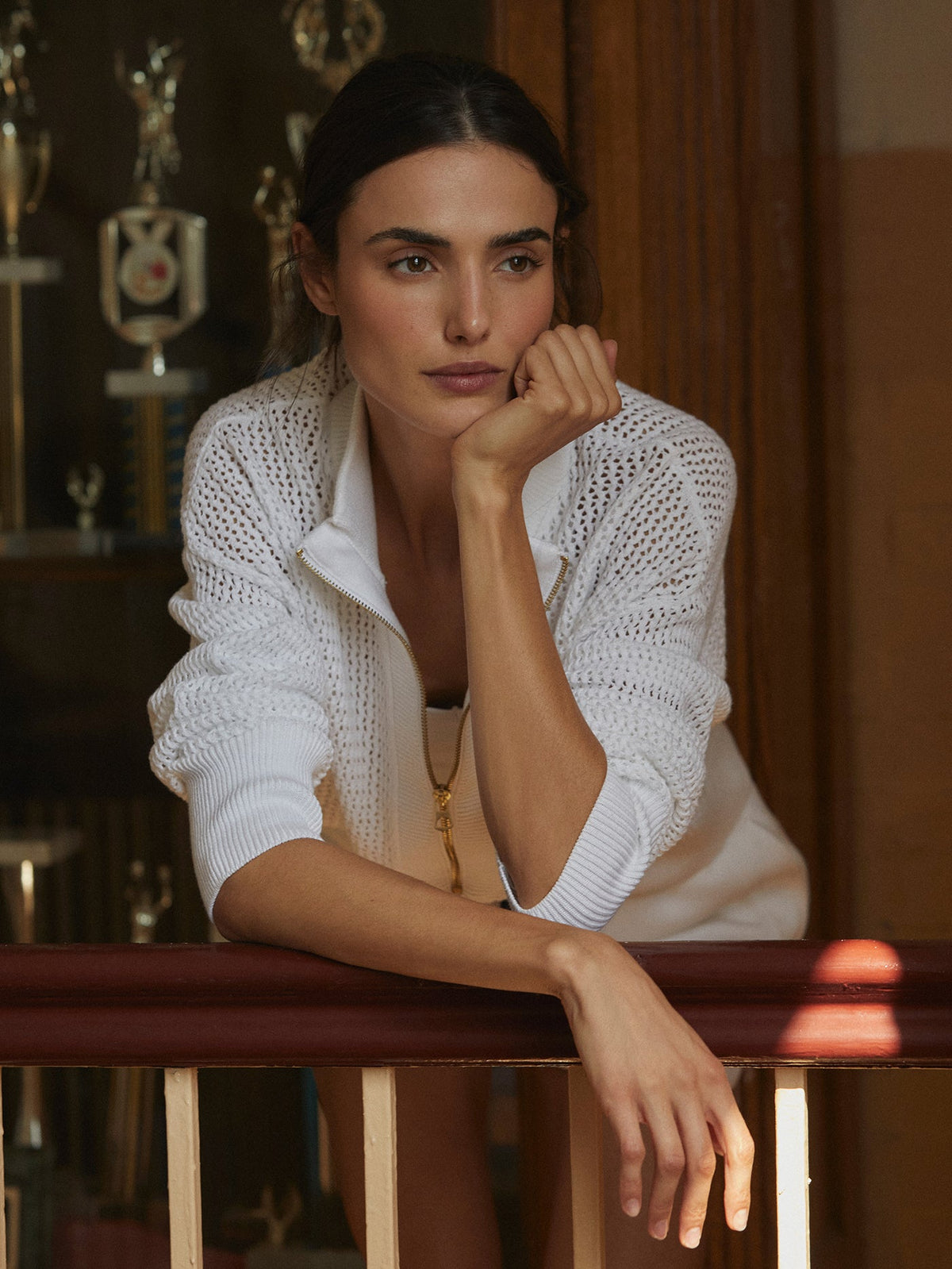 Aurora Half-Zip Knit | VARLEY US White - Varley