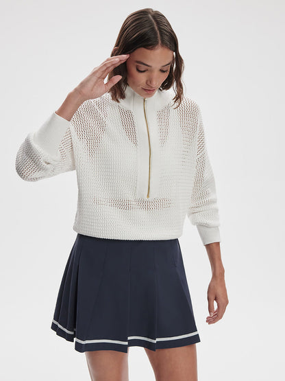 Aurora Half-Zip Knit | VARLEY US White - Varley