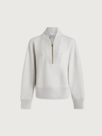 Sally Half Zip Sweat Ivory Marl - Varley