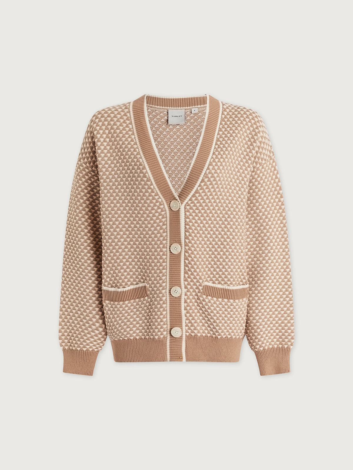 Tarran Stitch Knit Cardigan Light Taupe - Varley