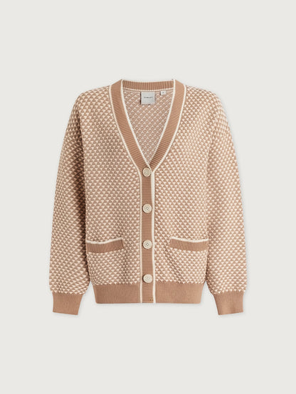 Tarran Stitch Knit Cardigan Light Taupe - Varley