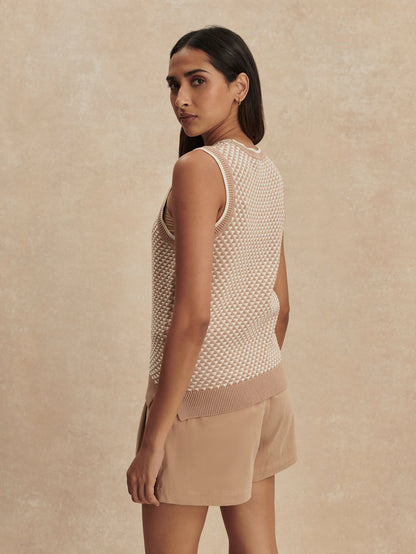 Jenson Stitch Knit Tank Light Taupe - Varley