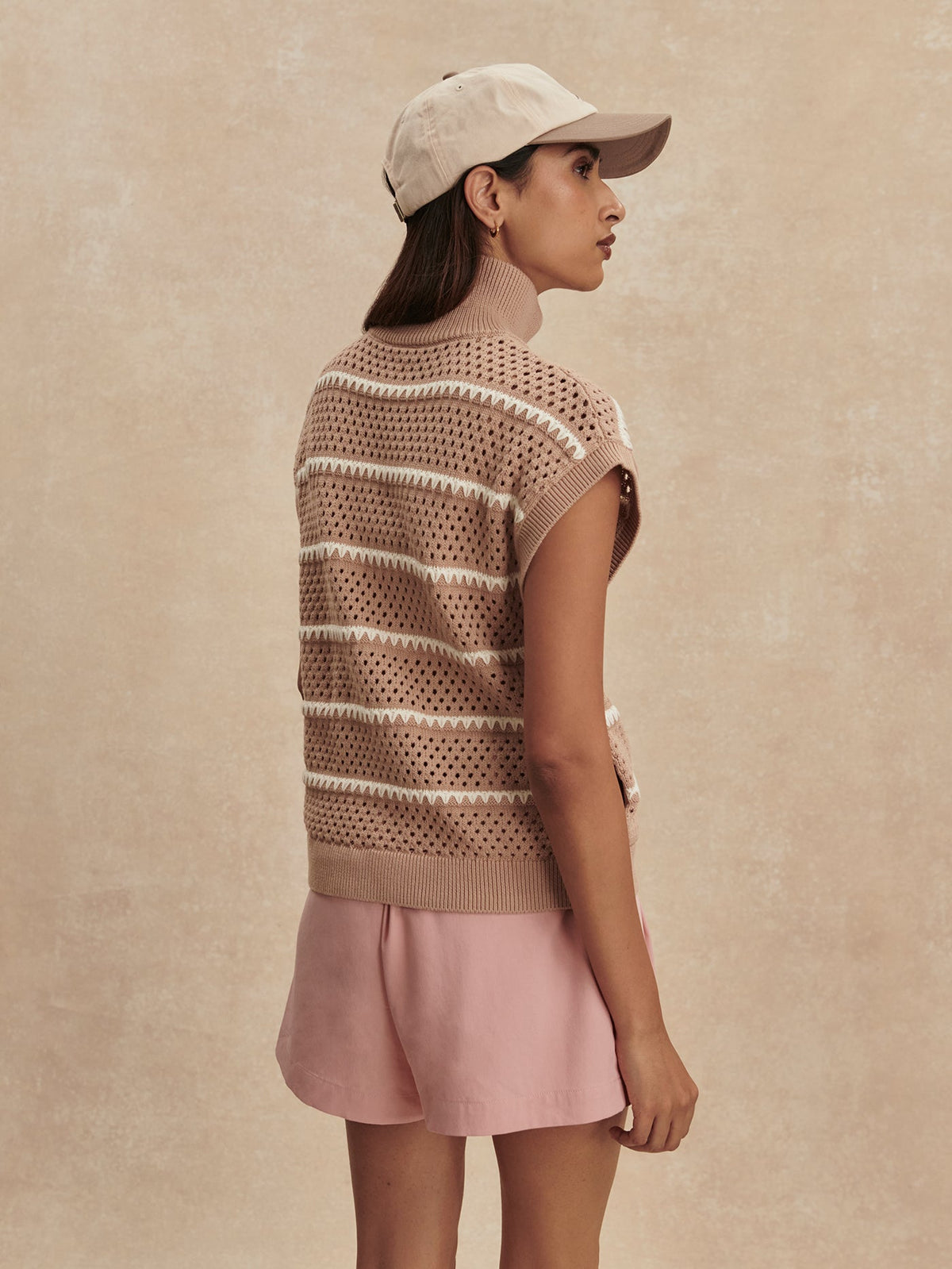 Haney Zip Through Knit Light Taupe - Varley