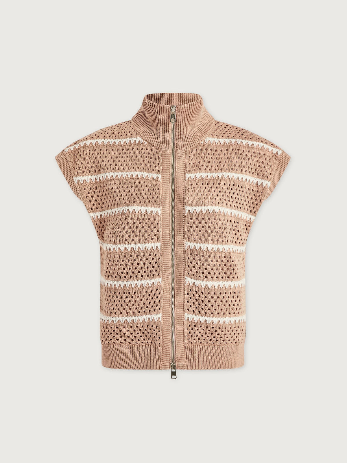 Haney Zip Through Knit Light Taupe - Varley