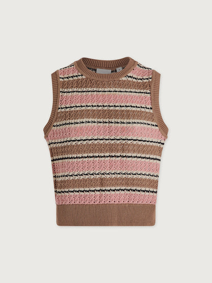 Deeley Stripe Stitch Tank Warm Taupe/ Mellow Rose - Varley