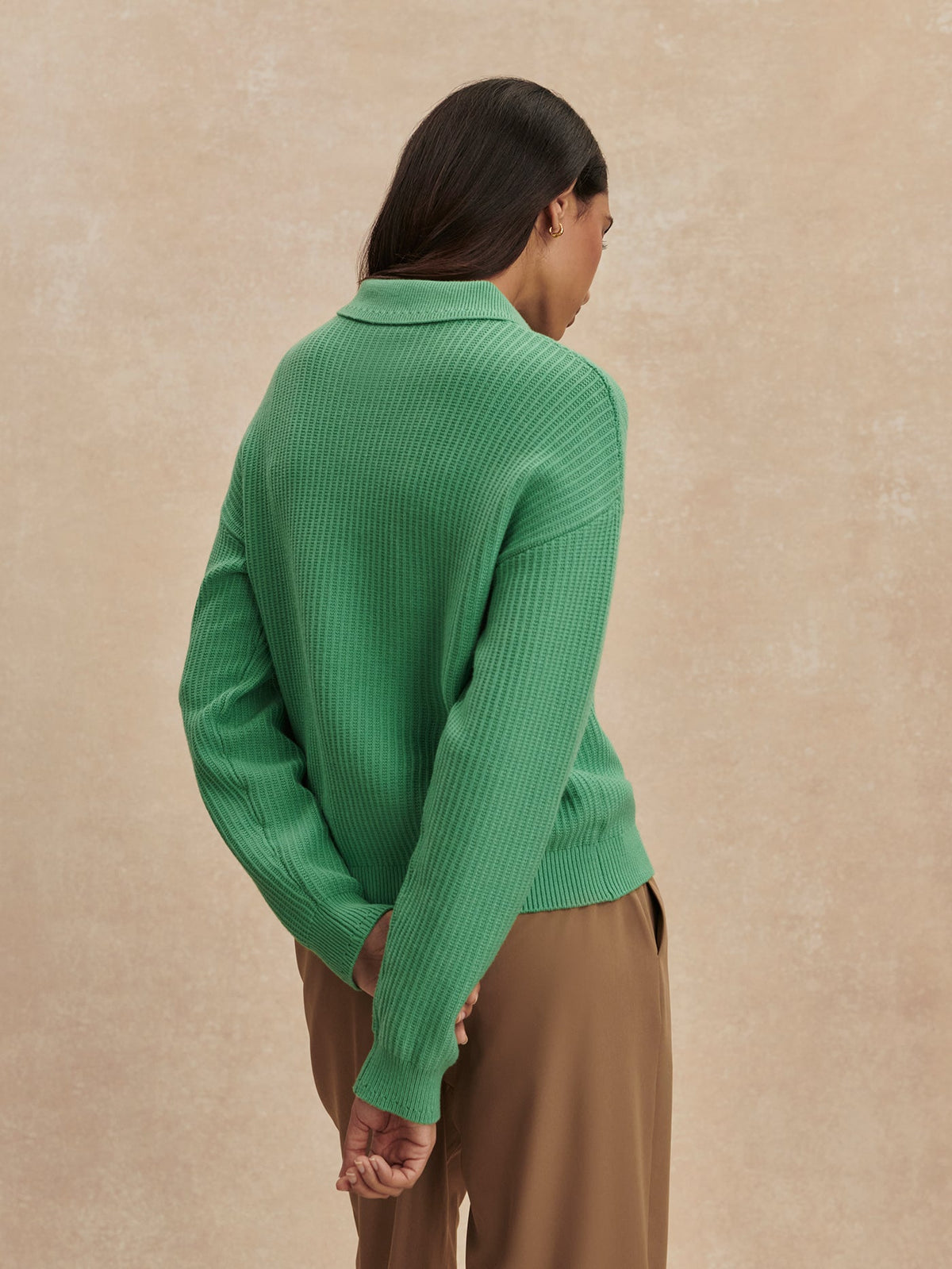 Marlie Polo Knit Sweater Green Spruce - Varley