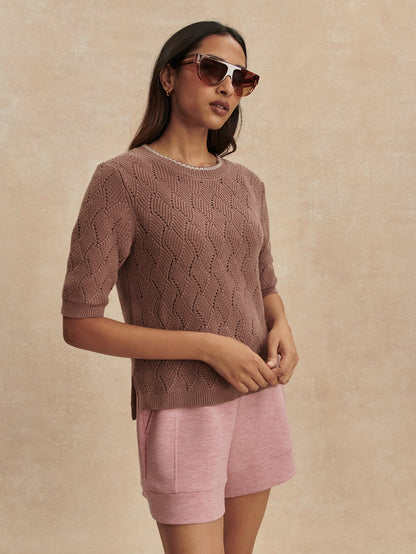 Agathe Knit Top Brownie - Varley